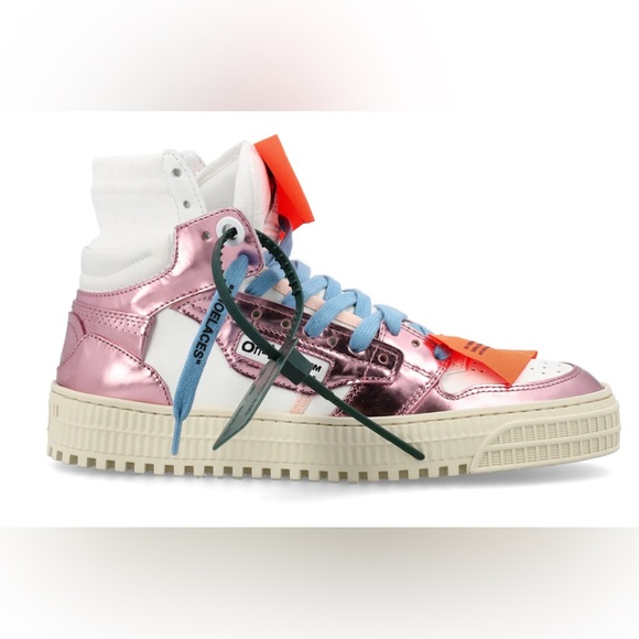 Off-White 3.0 Off Court Mirror Pink High Top Sneakers - Picture 7 of 10